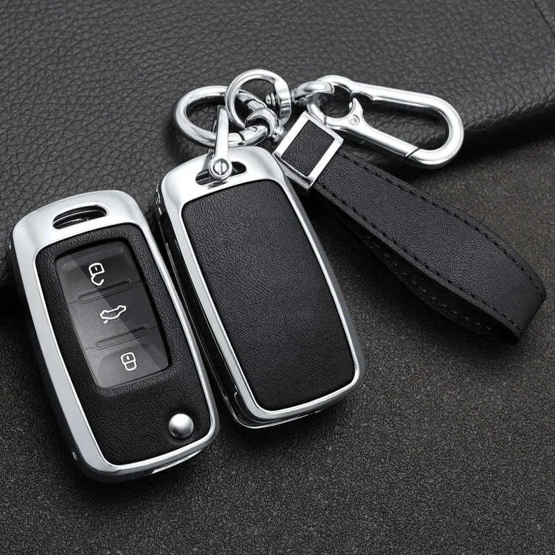 Car Remote Key Case Cover For Volkswagen VW Polo Golf Passat Tiguan Beetle Caddy T5 Up Eos Skoda Octavia Seat Leon Altea