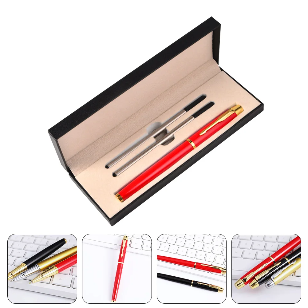 

1 set 1 Metal Gift Set Refillable Conference Roller Office Sign Smooth Writing Stainless Steel Fancy Set Business Event