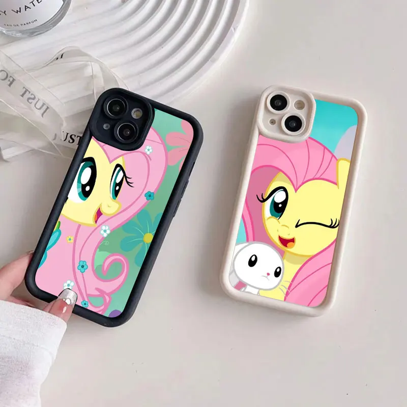 Cartoon Little Pony Soft Silicone Phone Case For Apple iPhone 12 13 Mini 11 14 15 16 Pro Max 7 8 Plus