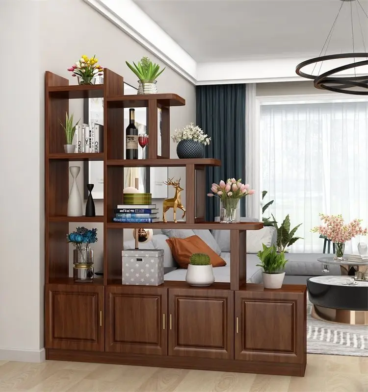 Light luxury porch cabinet, partition rack, decorative cabinet next to sofa, living room solid wood locker storage