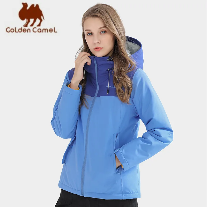 GOLDEN CAMEL Outdoor Hiking Jackets for Men Women Waterproof Cotton Jacket Men\'s Winter Coats Winbraker 2023 Warm Woman Clothing