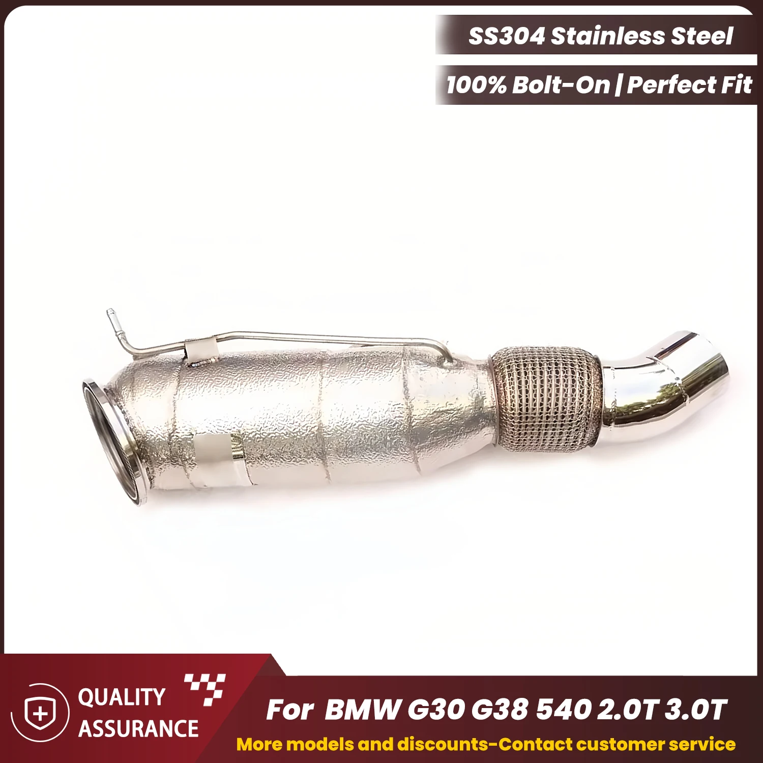 

High Flow Performance Downpipe ECCF SUS304 for BMW G30 G38 540 2.0T 3.0T