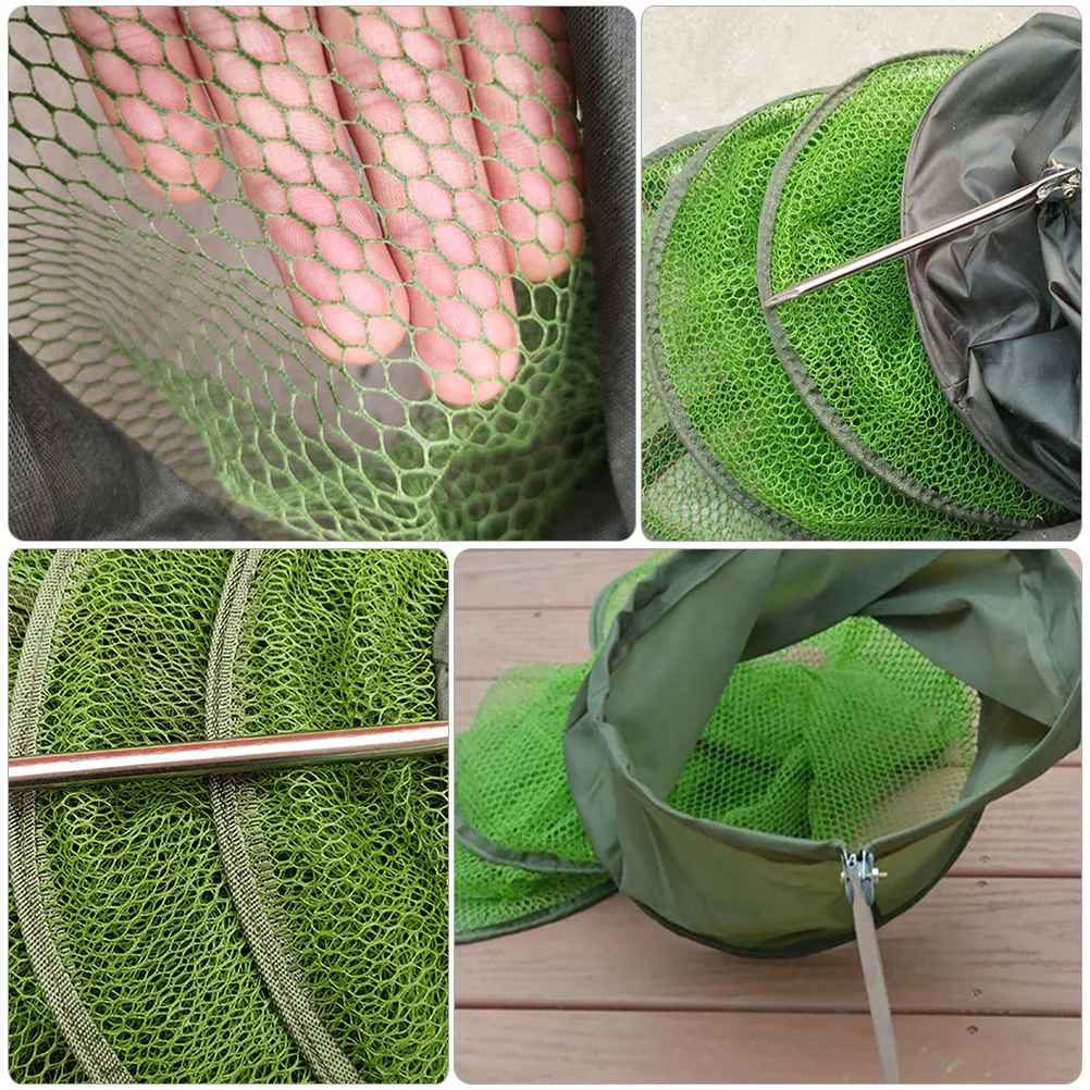 

Fishing Net 25-2M Foldable Mesh Guard Baskets Wear Resistant Polyester Fish Locating Nets Accessories Storage Tools