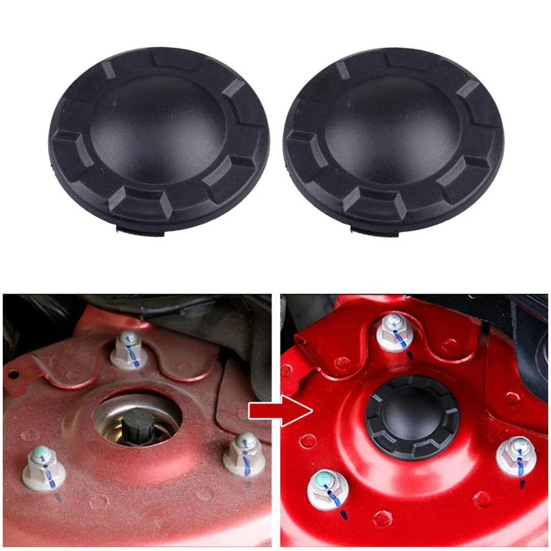 2pcs Car Shock Absorber Trim Protect Covers Waterproof Dust Caps Black Decor Accessories for Mazda 3 Axela CX-4 CX-5 CX-8 Atenza