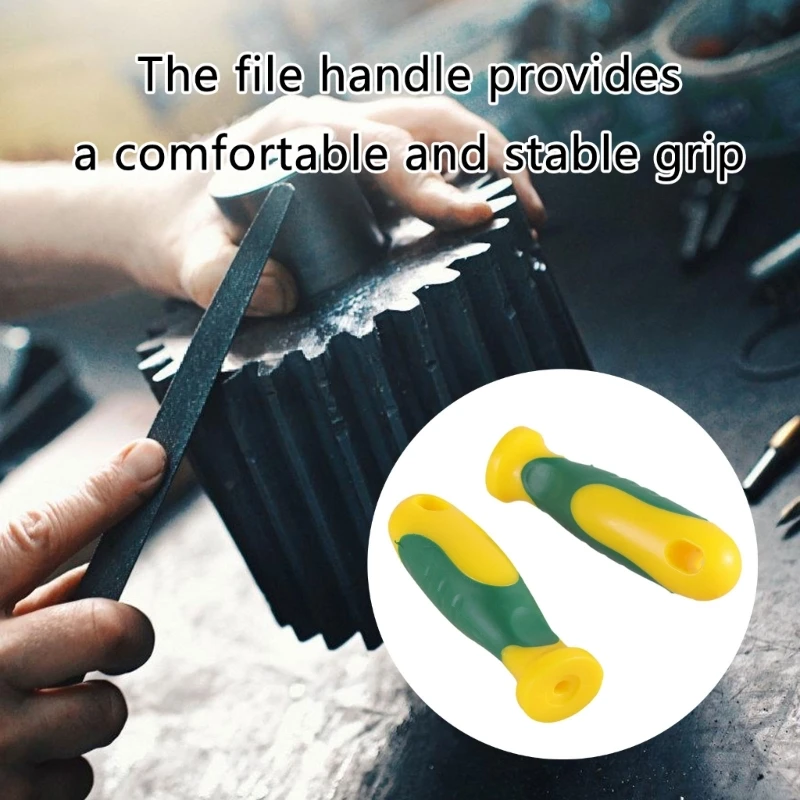 

A5YD Pack Of 5 Ergonomic Plastic File Handle For Flat & Semi Round Metalworking Files