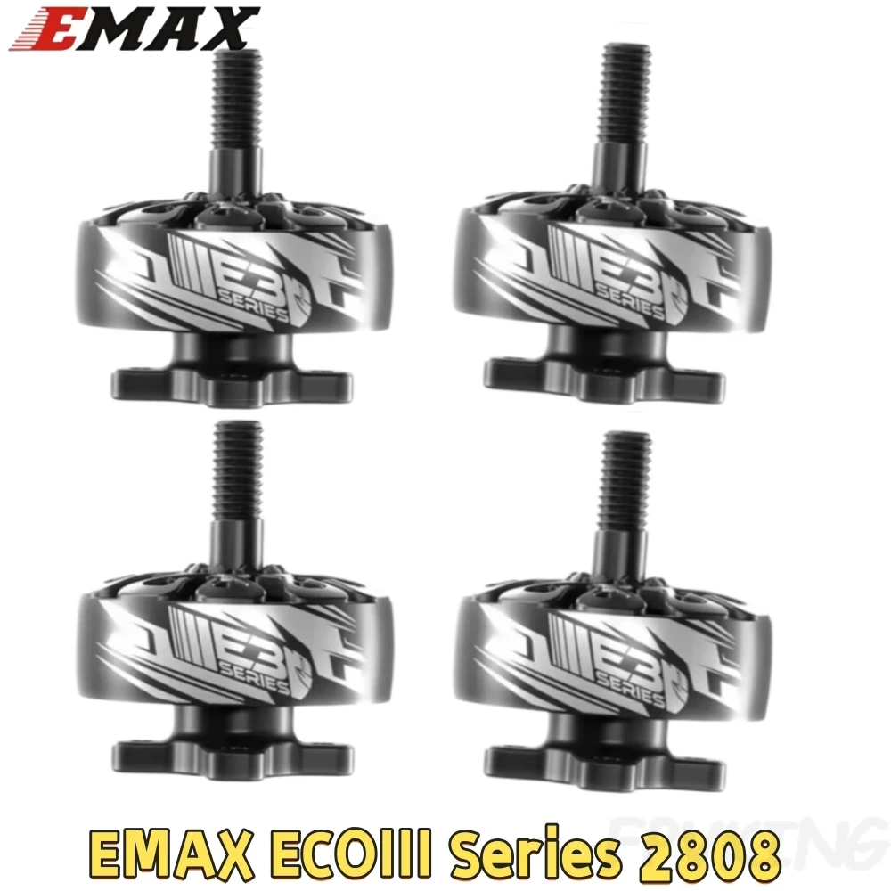 

Бесколлекторный двигатель EMAX ECOIII Series 2808 1300KV 1500KV 3-6S, 1 шт./4 шт. для RC FPV гоночных дронов, мультироторов, запчасти для DIY