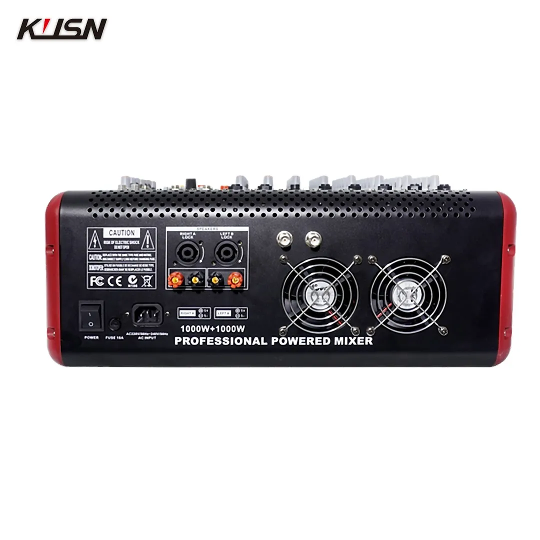8 Channel 16 DSP 2x350W Digital Mixer Professional Powered Audio Mixing Console Power Soundcraft Sound Mixer with Bluetooth USB