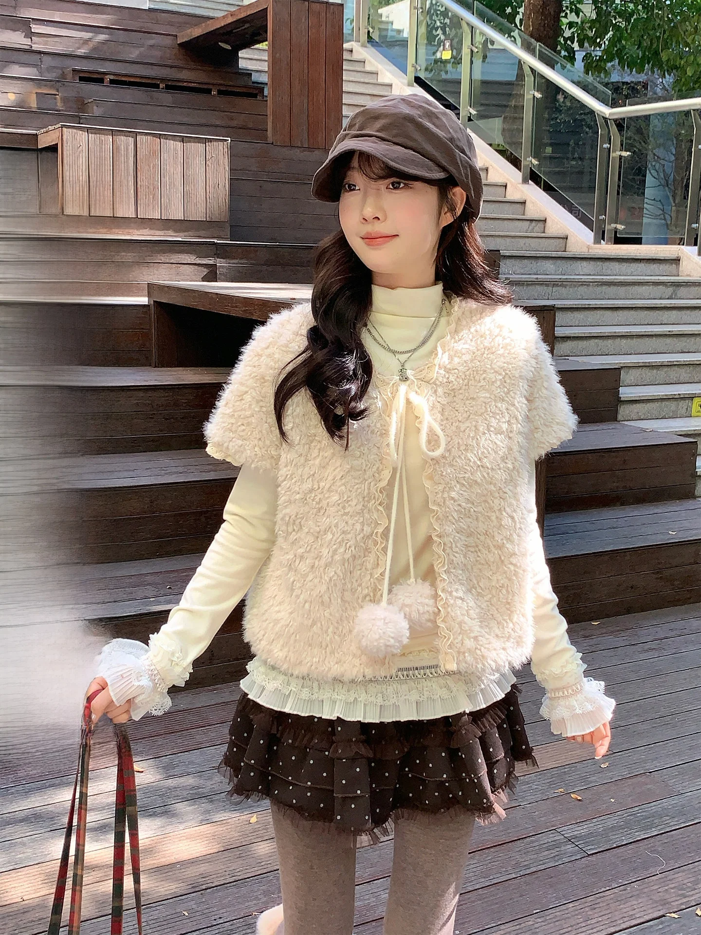 

Женское зимнее пальто Holli Korean Sle ort Sve Lamb Fur Jaet с меховой отделкой, хлопковой подкладкой, теплым круглым воротником и застежкой на пуговицах