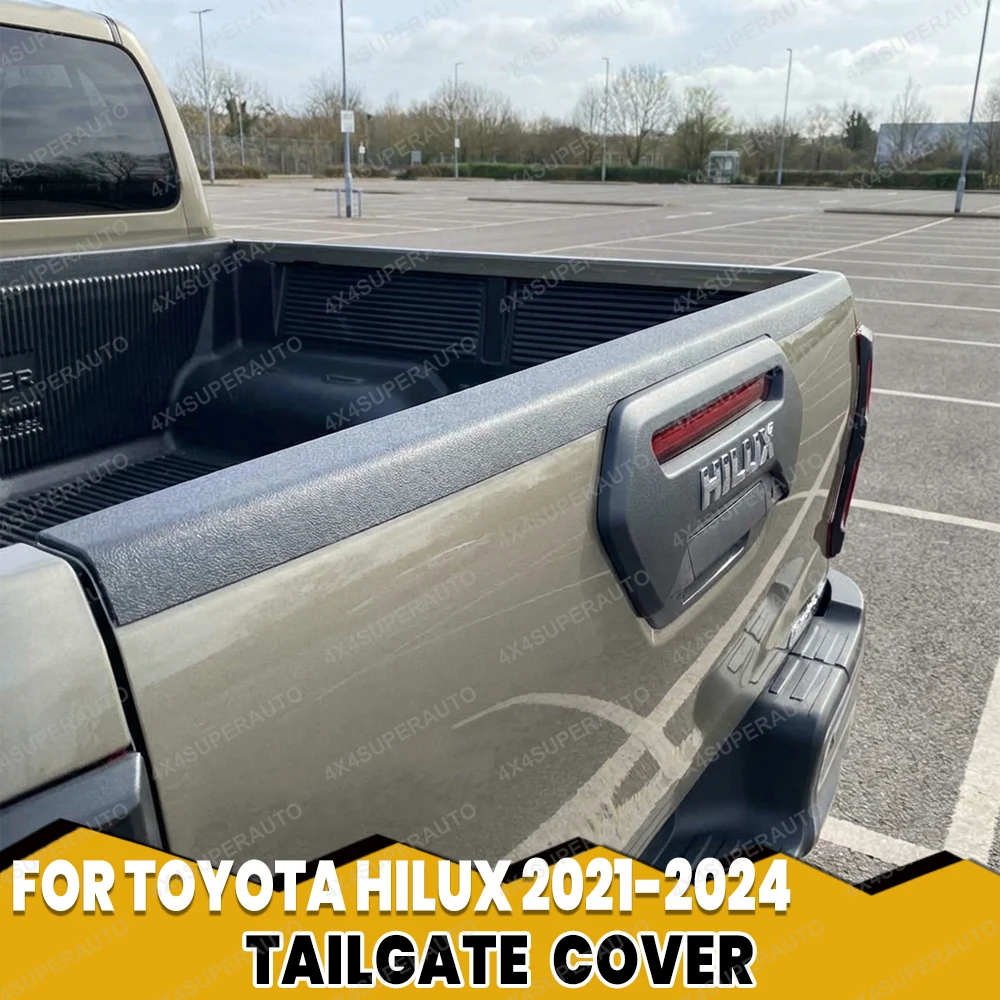Image of Heckklappenabdeckung für Toyota Hilux Revo N80 2021-2024 Heckklappenschutz Strukturiertes ABS 1 Stück