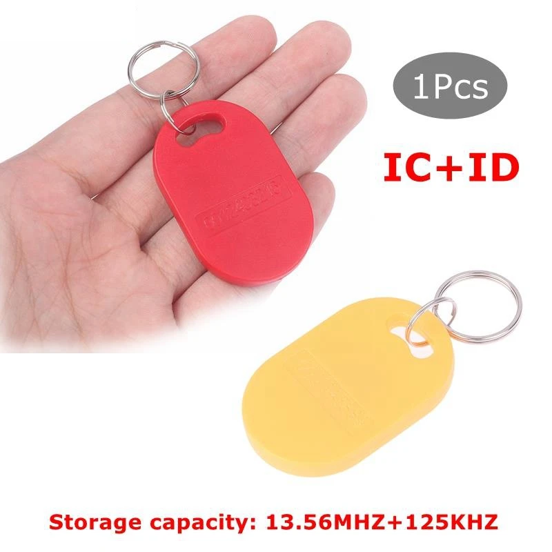 

IC+ID UID Rewritable Composite Key Tags Keyfob Dual Chip Frequency RFID 125KHZ T5577 13.56MHZ Reading and writing time: 102 (MS)