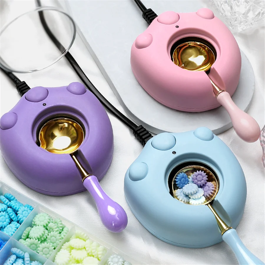 Fire Paint Electric Furnace Cat Claw Style Heating Lacquer Wax With Tools Sealing Envelope Invitation DIY Scrapbook Stamp Tool