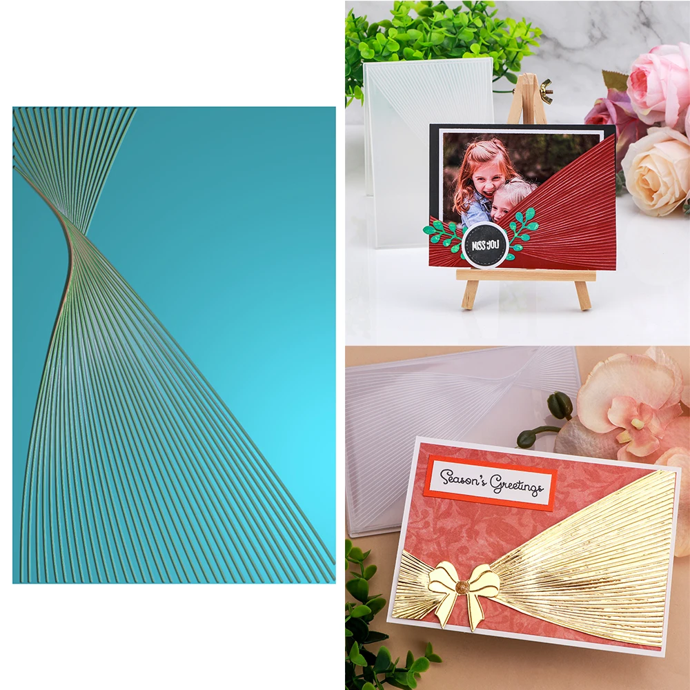 

French Twist 3D Embossing Folder Texture Pattern Background DIY Scrapbook Decorative Cardboard Crafts Project Making