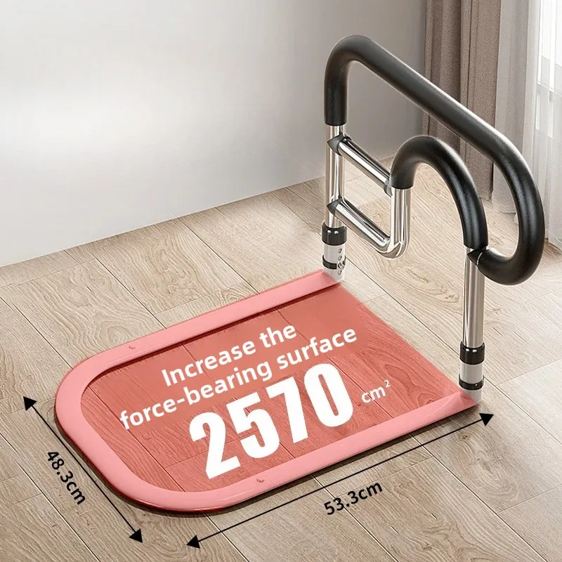 Elderly Bed Assist Rail Adjustable Bedside Safety Handle Non-Slip Mobility Aid Riser& Medical Standing Support Frame for Seniors