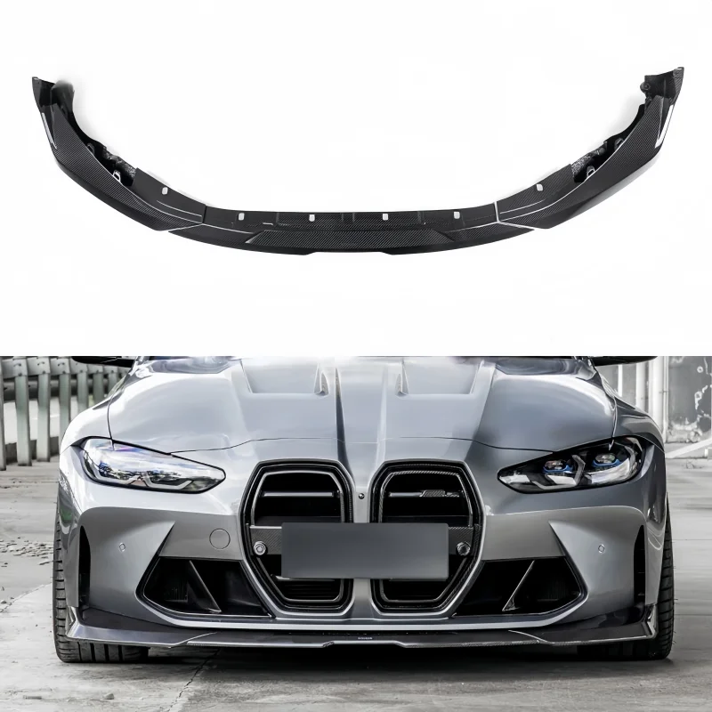 

Type B Prepreg Carbon Fiber Front Lip forBMW M3 G80, M4 G82 2019 + SOOQOO