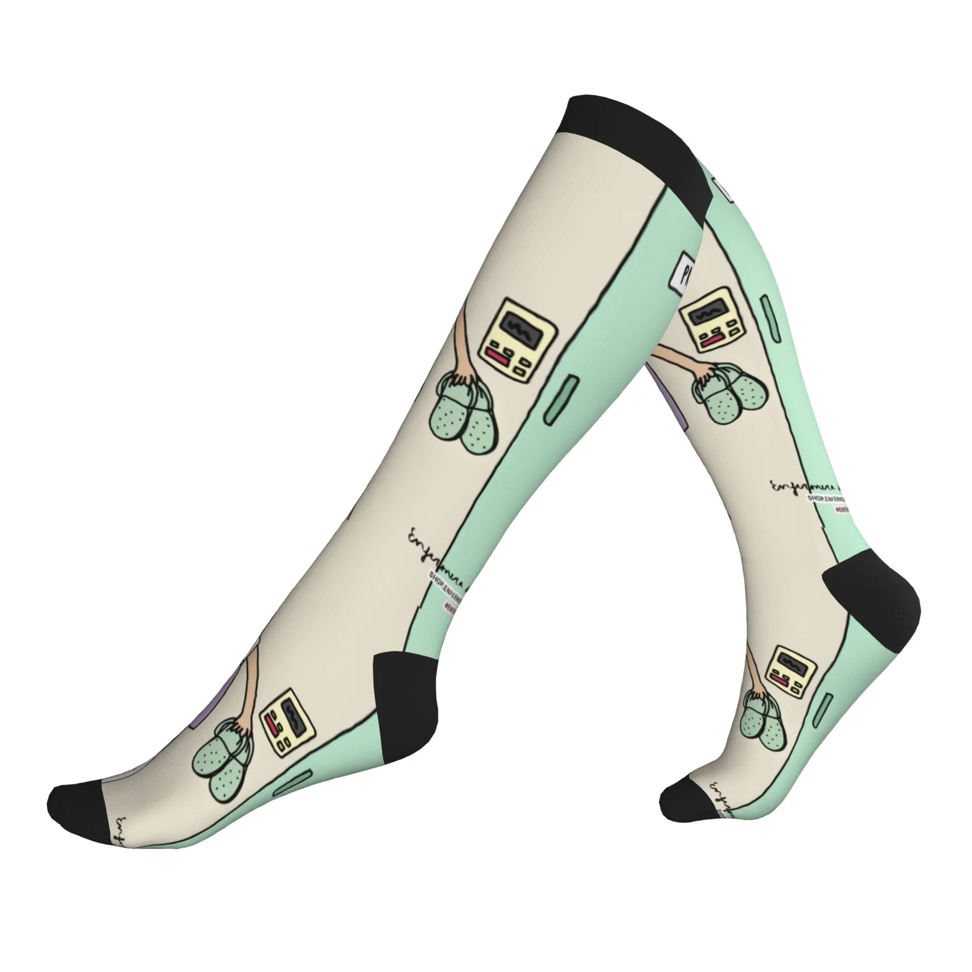 Enfermera En Apuros Doctor Nurse Medical Health Dress Socks Men's Women's Warm Fashion Novelty  Sports Compression Socks