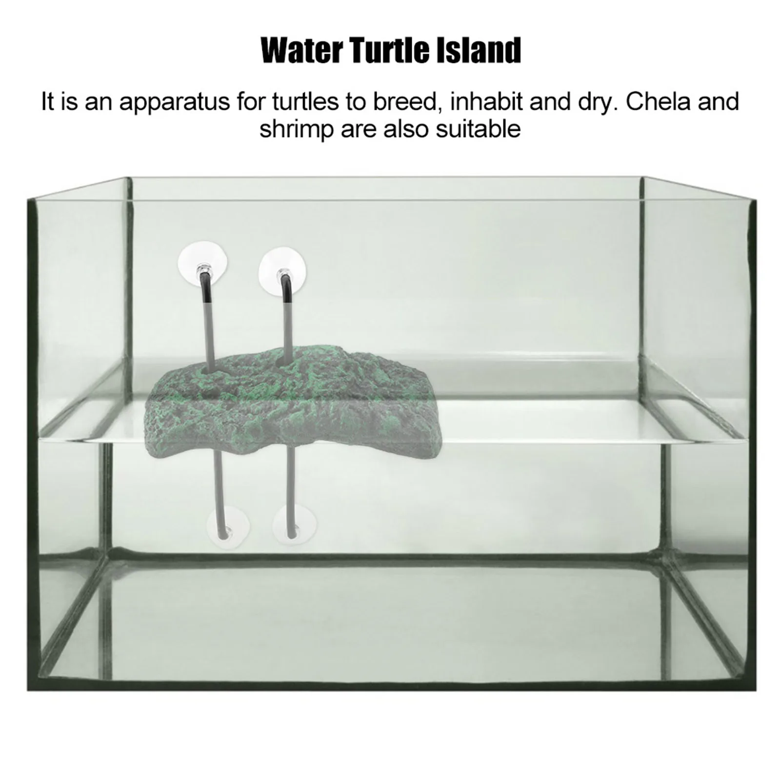 Automatic Water Turtle Basking Floating Island with Suction Cup for Semi Aquatic Animals Turtle Floating Island Turtle Island