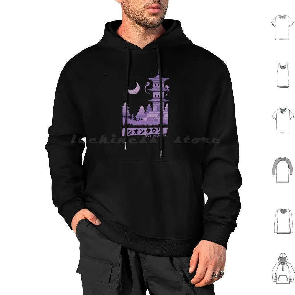 Lavender Town Hoodie cotton Long Sleeve Dragonite Absol Typhlosion Ampharos Flygon Ninetales Carpentry Properties Metal