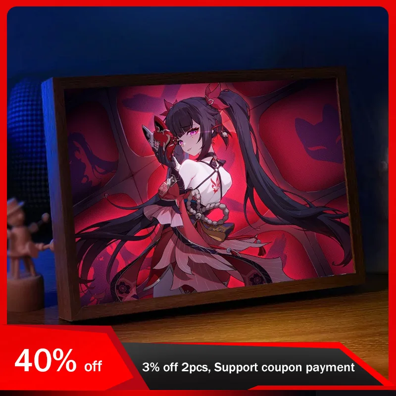 

23 см/9,06 дюйма 3D световая картина аниме лампа акриловая креативная светодиодная ночная витрина Коллекционные товары для вечеринок праздничный подарок украшение