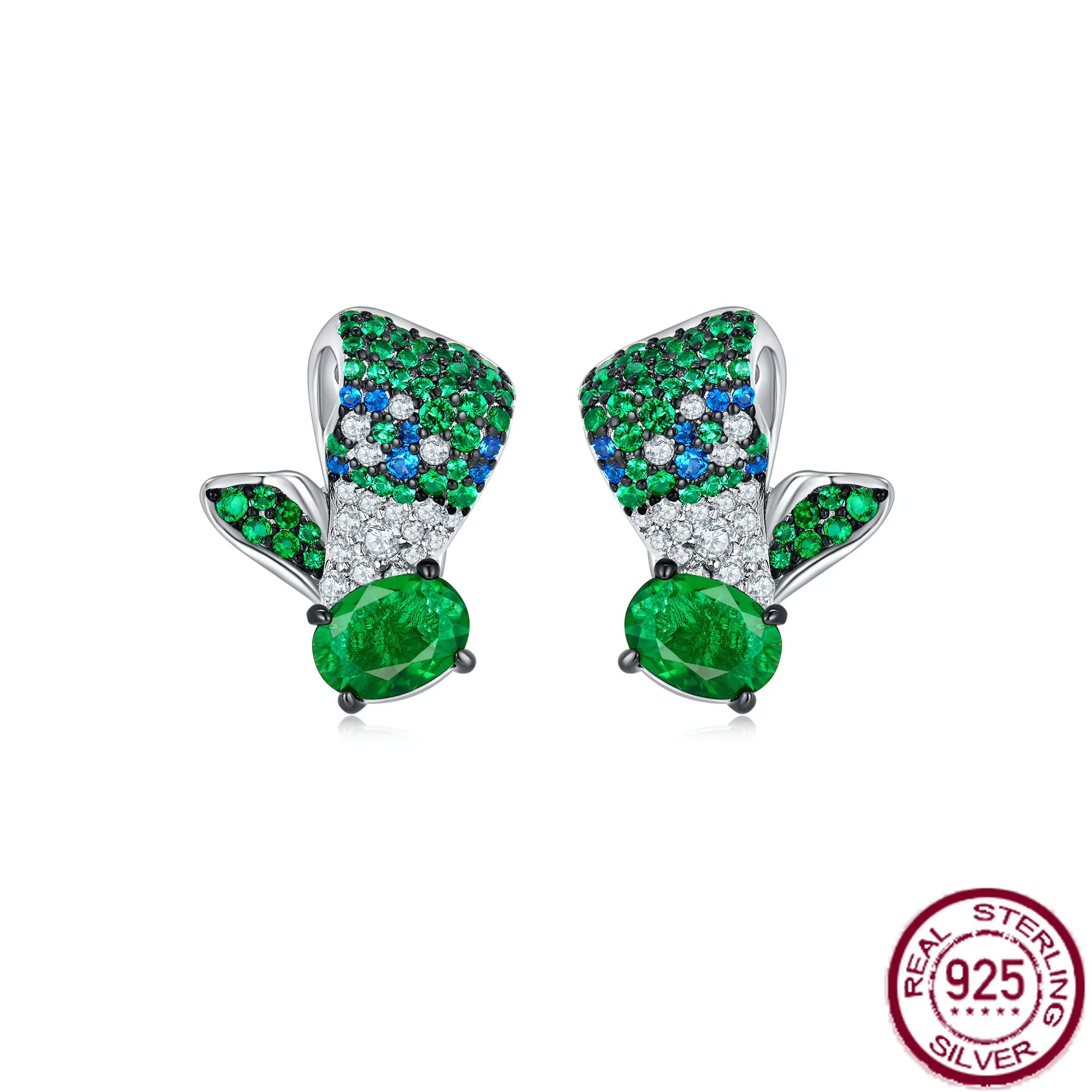 

New popular s925 pure silver black gold emerald carat luxury luxury fashion ring wedding jewelry