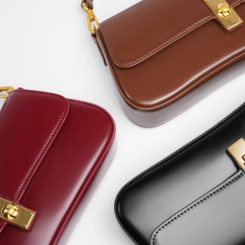

G5AE Women Bag Vintage Shoulder Bag Underarm Bag Aesthetic Crossbody Bag Leather Bag Female Shopping Bag for Daily