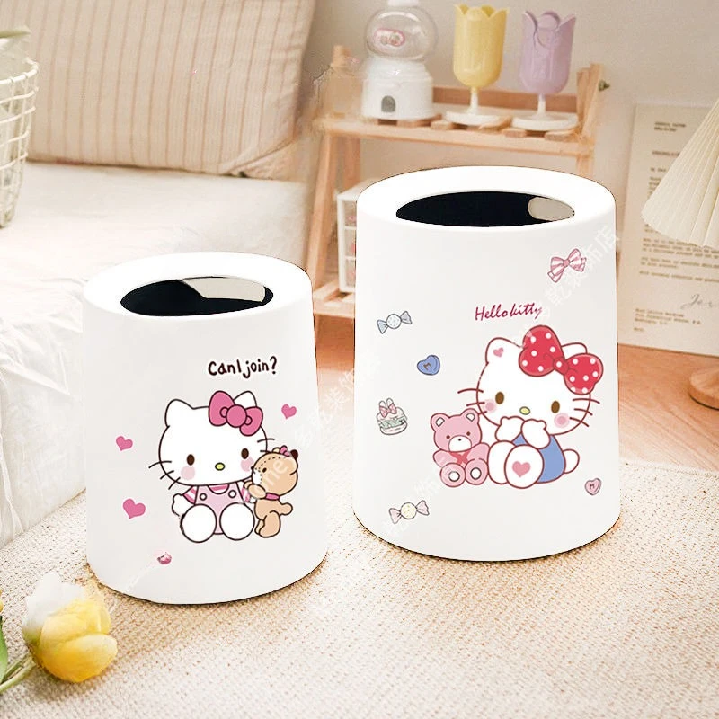 Sanrio pegatinas de dibujos animados de HelloKitty para bote de basura, pegatinas de decoración de inodoro, cuaderno DIY, Maleta, refrigerador, venta al por mayor