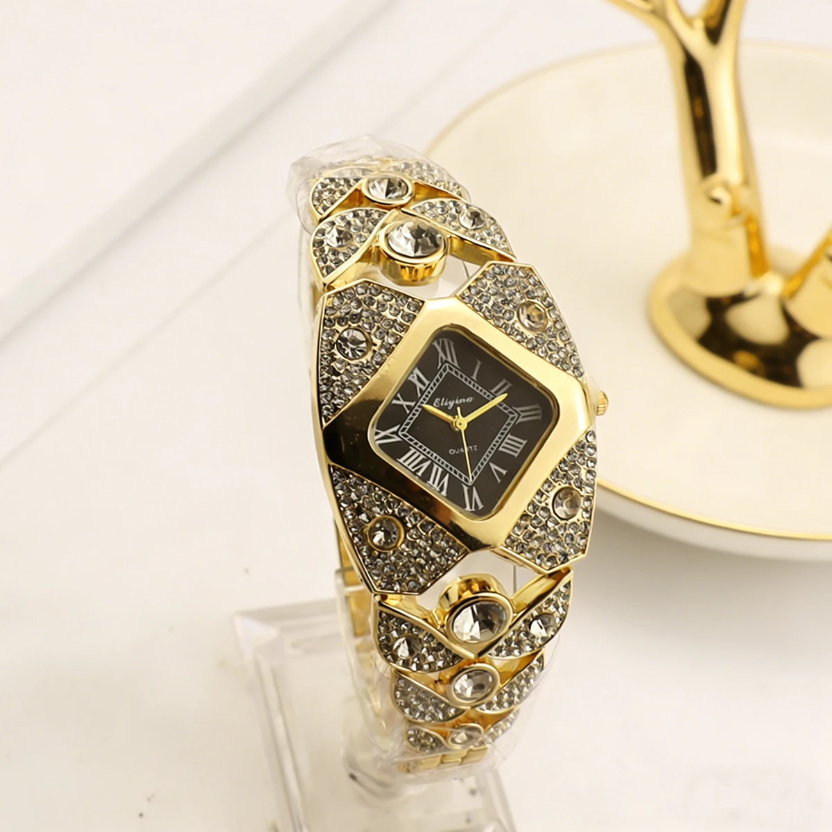 Damski zegarek kwarcowy z bran – Jewelry Diamond Watches recenzja i cena