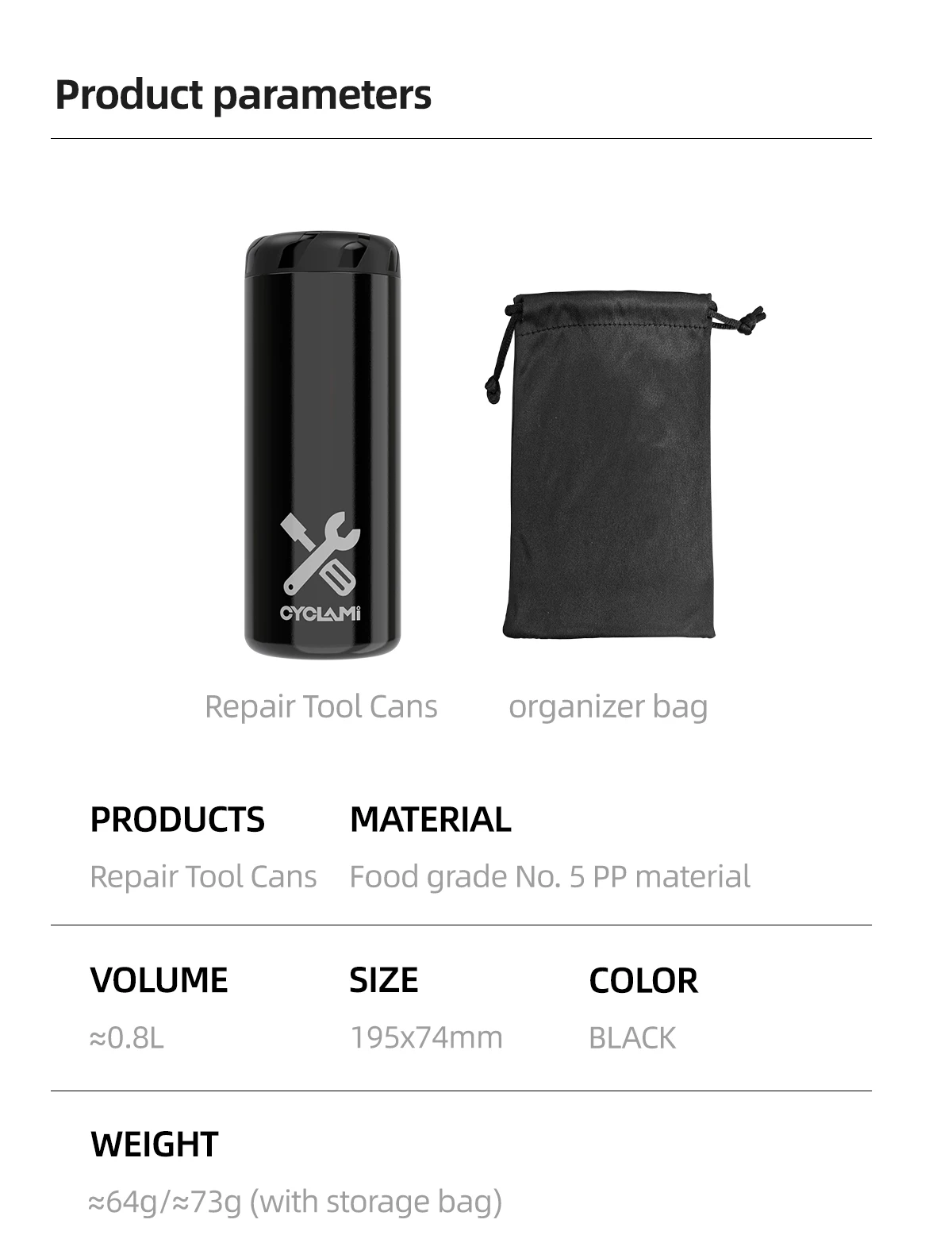 CYCLAMI Tragbare Radfahren Werkzeug Box MTB Road Fahrrad Kapsel Boxen Tragen Flasche Käfig Lagerung Reparatur Tool Kit Fahrrad Rahmen Ausrüstung – Detail 10