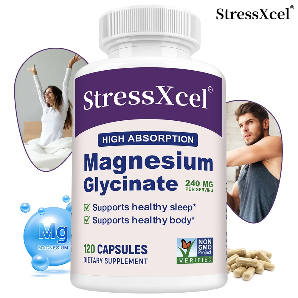 

Капсулы с глицинатами магния - поддерживает здоровье мышц, костей и сердечно-сосудистой системы, минеральная добавка, снятие стресса, способствует сну