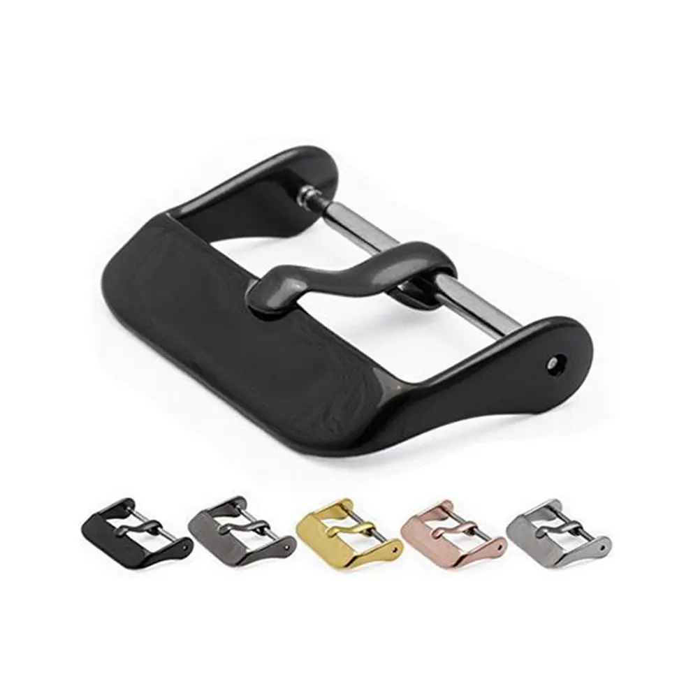 4Pcs Stainless Steel Watch Buckle 22mm Practical Clasp for Silicone Electronic Watchbands Watch Buckle