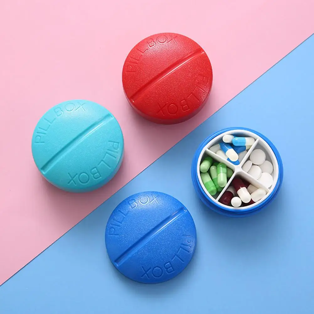 Plastic  Practical Portable Pill Dispenser Box Good Sealing Tablet Container Food Grade   Travel Supply