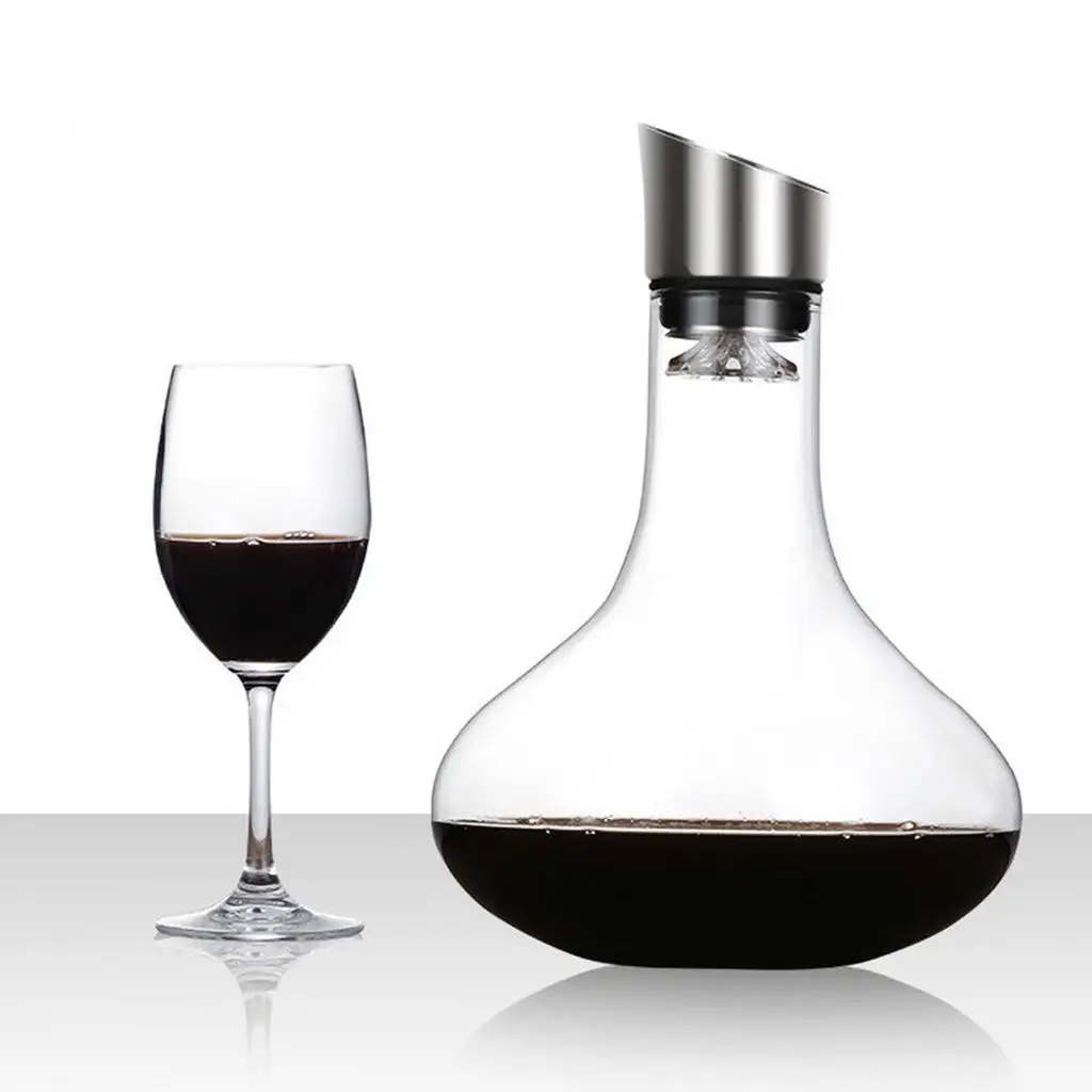 Handmade Crystal carafe decanter with Aerator 56 Drinkware