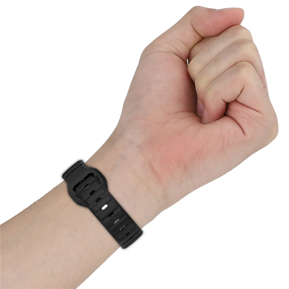 Correas con patrón de puntos y hebilla cuadrada, pulsera de silicona para reloj Galaxy, Huawei, Amazfit, Ticwatch, Realme, 20mm, 22 mm