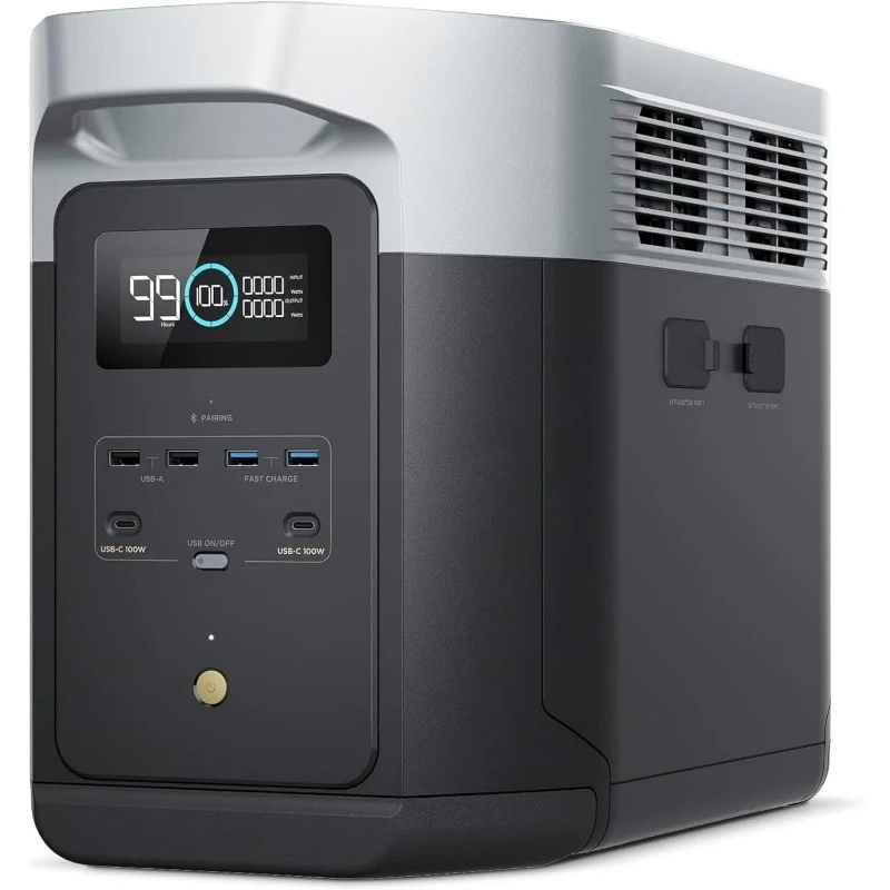 محطة طاقة شمسية بقدرة 2400 وات، سعة 2048 وات في الساعة وشحن لمدة ساعة واحدة، للنسخ الاحتياطي المنزلي والخارجي #1