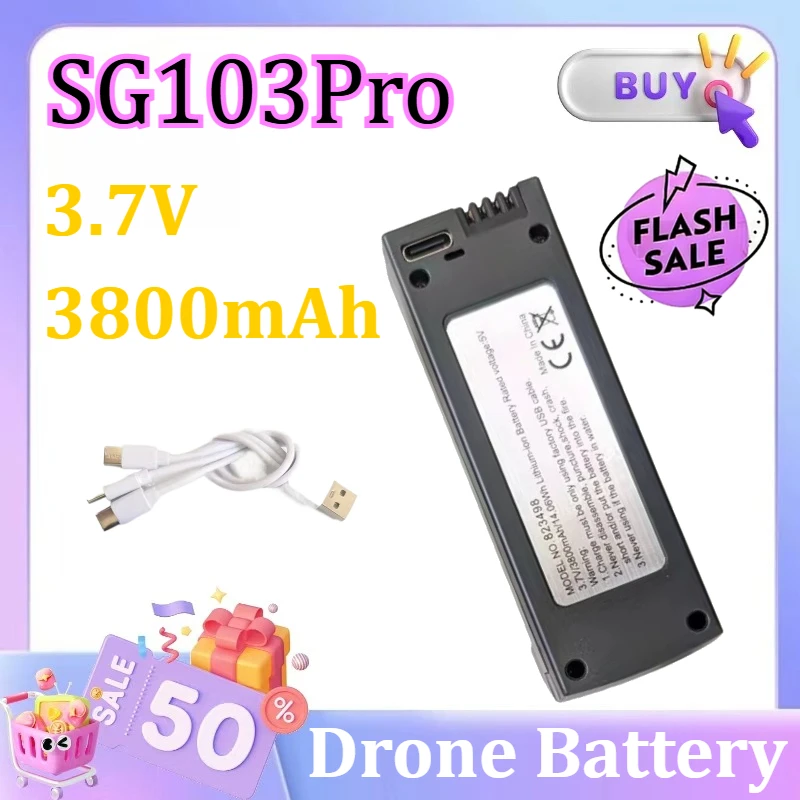 

SG103Pro 3.7V 3800mAh Drone High-capacity Lithium-ion Battery with Wind Turbine Blades and Propeller Components