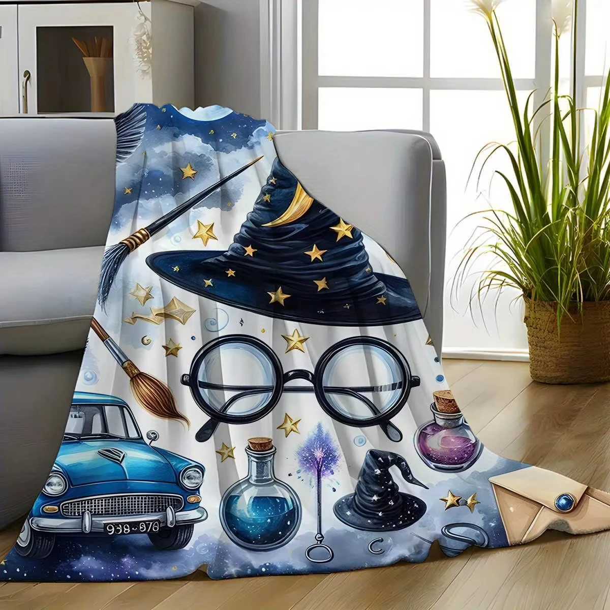 

Fantasy Print Cover Blanket Bedroom Living Room Office Car Cover Blanket Home Room Decoration Wall Decor