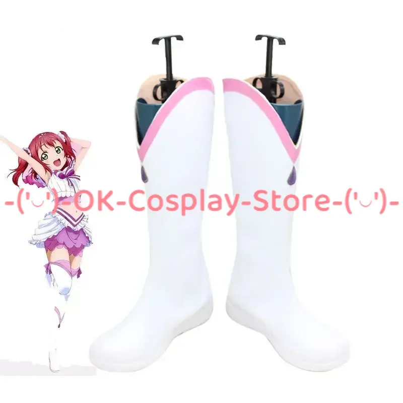 Ruby Kurosawa Cosplay Shoes Lovelive Sunshine Aqours Cosplay Props  PU Shoes Halloween Carnival Boots Custom Made