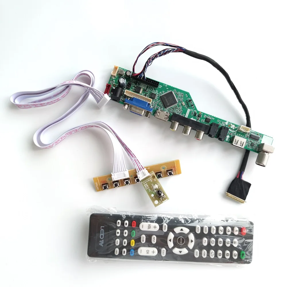 HDMI-compatible remote USB AV VGA LCD TV Controller board for LP101WSA-TLA1/TLA2/TLB1/TLB2/TLN1/TLP1 1024x600 10.1