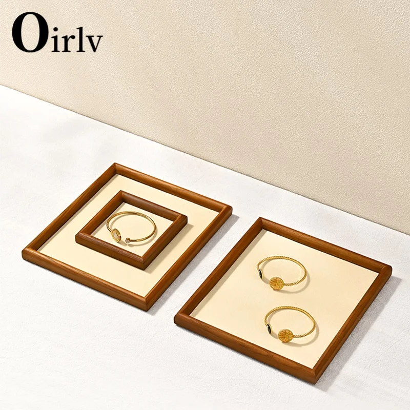 Retro Solid Wood Jewelry Display Tray