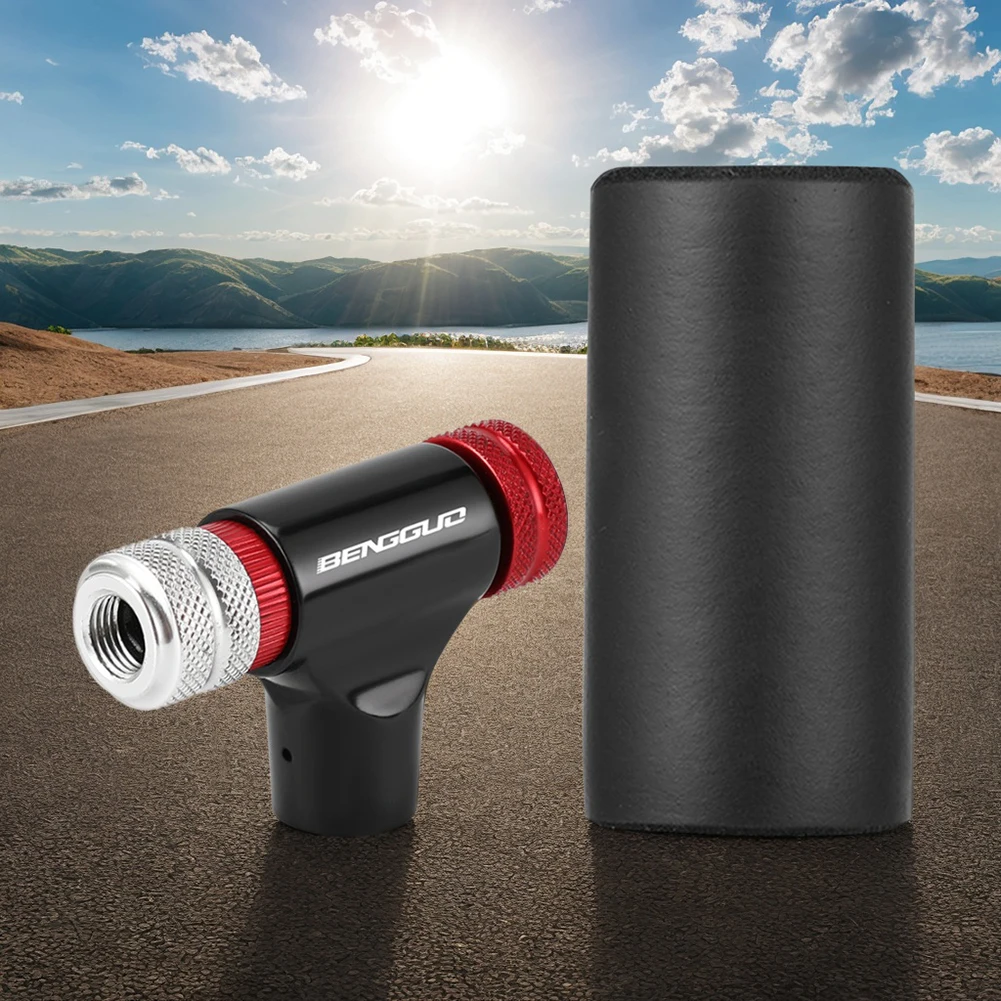 Mini Bicycle CO2 Pump Portable Tire Inflator For Schrader Presta Adapter MTB Road Bike Aluminum Alloy Automatic CO2 Pump