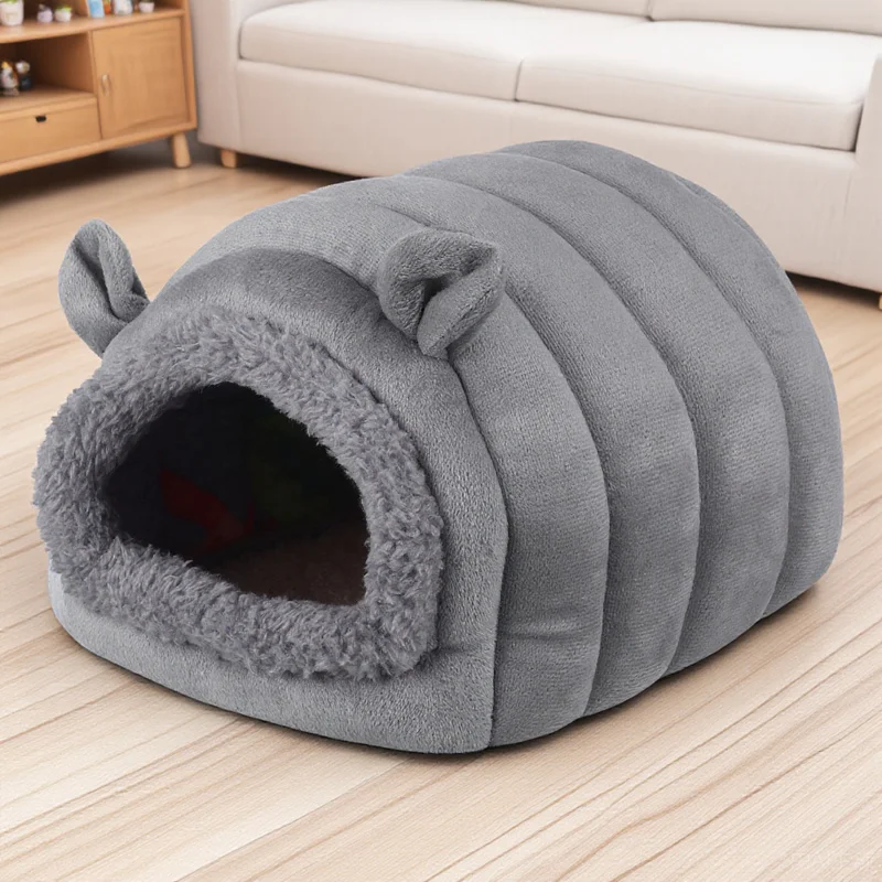 

Small Pet Bed 1 Piece Cozy Cotton House for Hamster Guinea Pig Rat Warm Bedding Machine Washable Animal Sleep Hut