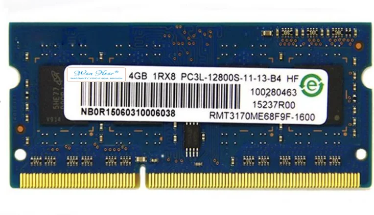 For    4G DDR3L 1600 notebook RMT3170ME68F9F-1600 4GB