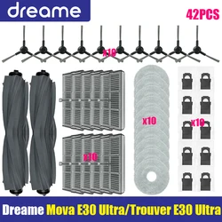 Dreame Mova E30 Ultra Trouver E30 Ultra Robot Vacuum Cleaner Main Side Brush Hepa Filter Mop Cloth Parts Accessories