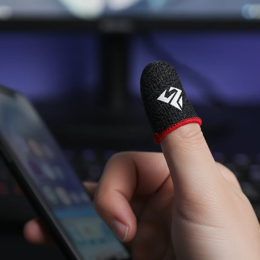 2 Pcs Mobile Game Fingertip Gloves Sweatproof Anti-slip Touch Screen Finger Sleeve Breathable Gaming Fingertip Cover For Gamer