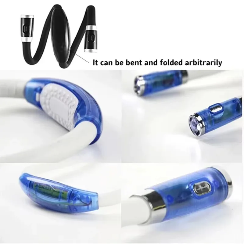 Knit Hanging LED Neck Reading Light Handsfree Portable Versatile Flashlight Camping Working Bedroom Bedside Lamp
