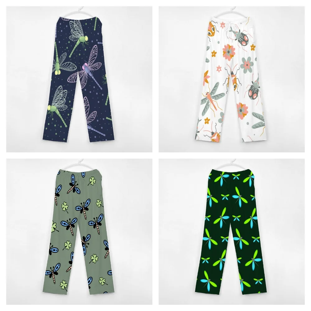 Dragonfly Pattern Pajama Pants Mens Womens Lounge Pants Super Soft Unisex Sleep Pajama Bottoms with Pockets Drawstring