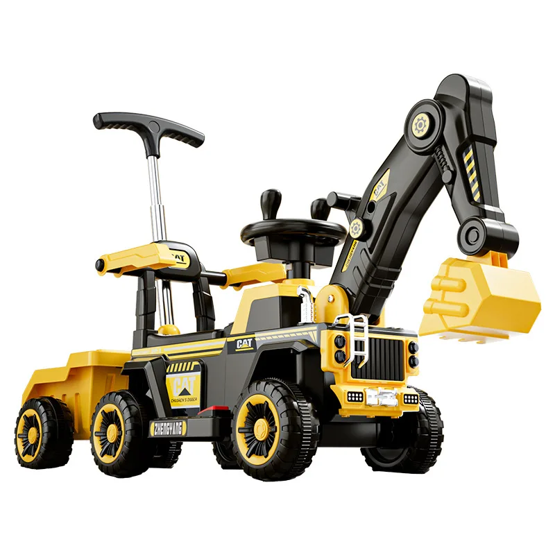 

Children's Electric Excavator Excavation Can Sit on The Remote-control Engineering Vehicle Walker for Baby