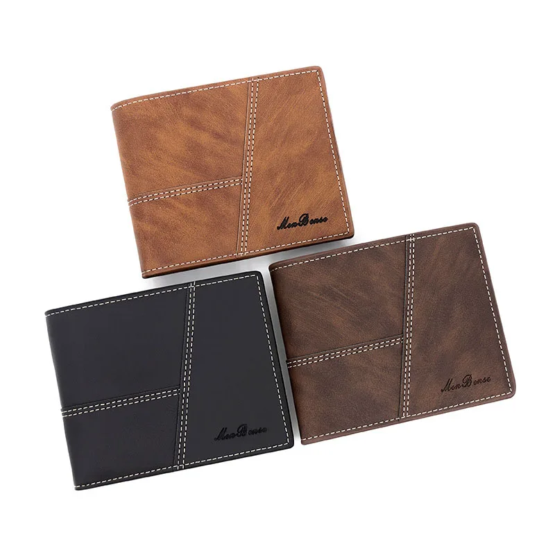 Men's PU Leather Wallet Vintage Men Coin Purse Anti-theft Credit Card Holder Money Bag Business wallet for men carteras