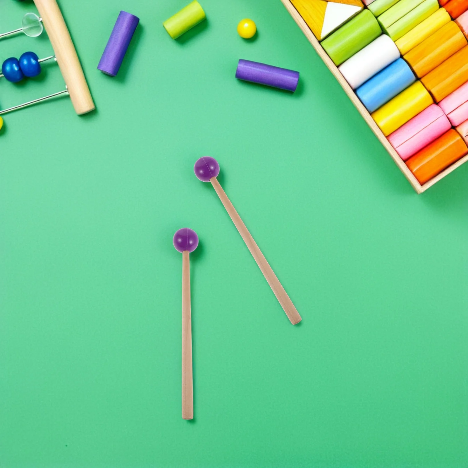

4pcs Percussion Mallets Hard Maple Drumsticks Rubber Wood Handle For Xylophone Marimba Glockenspiel Kids Musical Instruments
