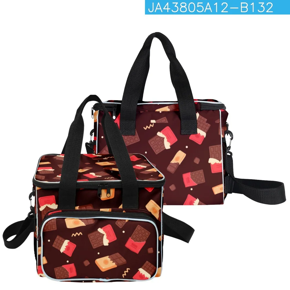 Classic Popular Cool picnic Crossbody Desserts More Big Lunch Bag 3D Print Thermal insulation Food Handbags Ice Bags