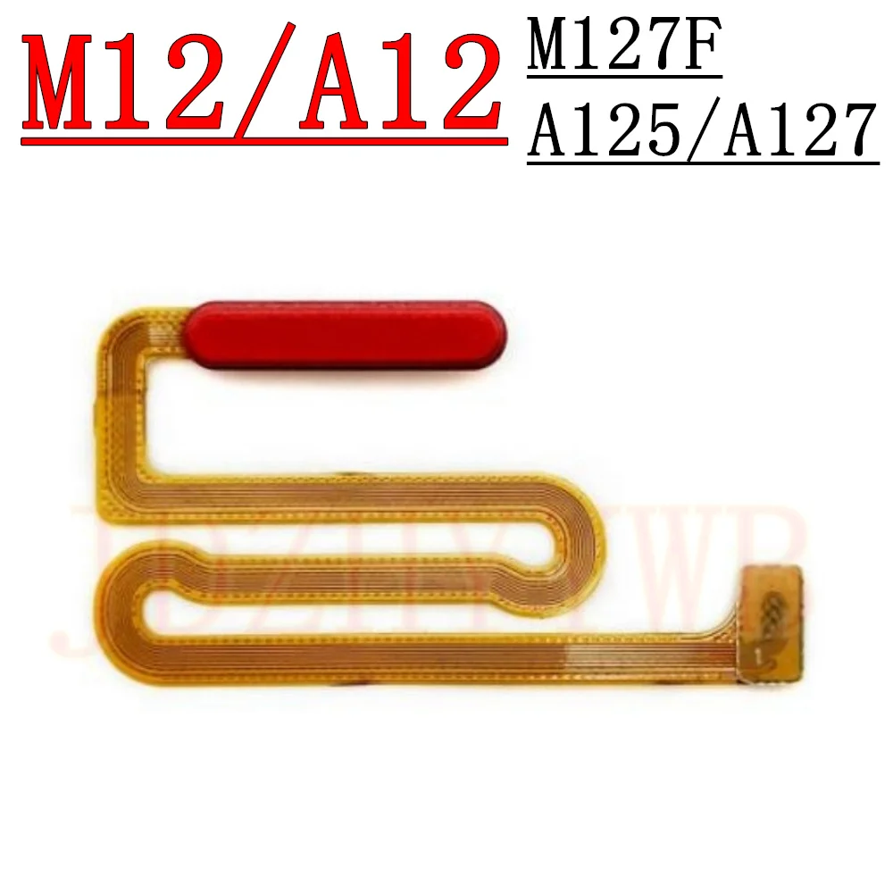 Home Button Menu Return Key Fingerprint Sensor Flex Cable With Power Button For Samsung Galaxy A12 A125 A127 M12 M127F